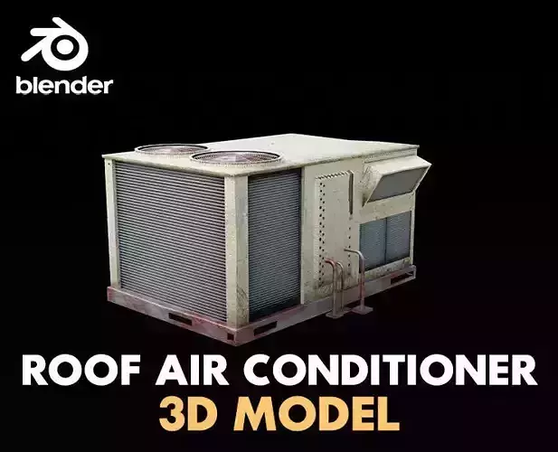 roof air conditioner Low-poly 3D model