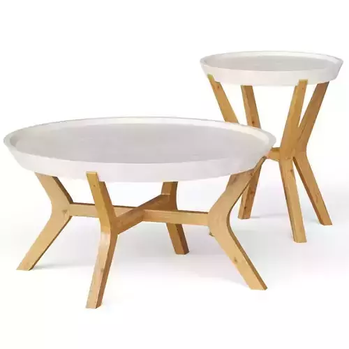 Shades of Light Tray Round Concrete Coffee Tables