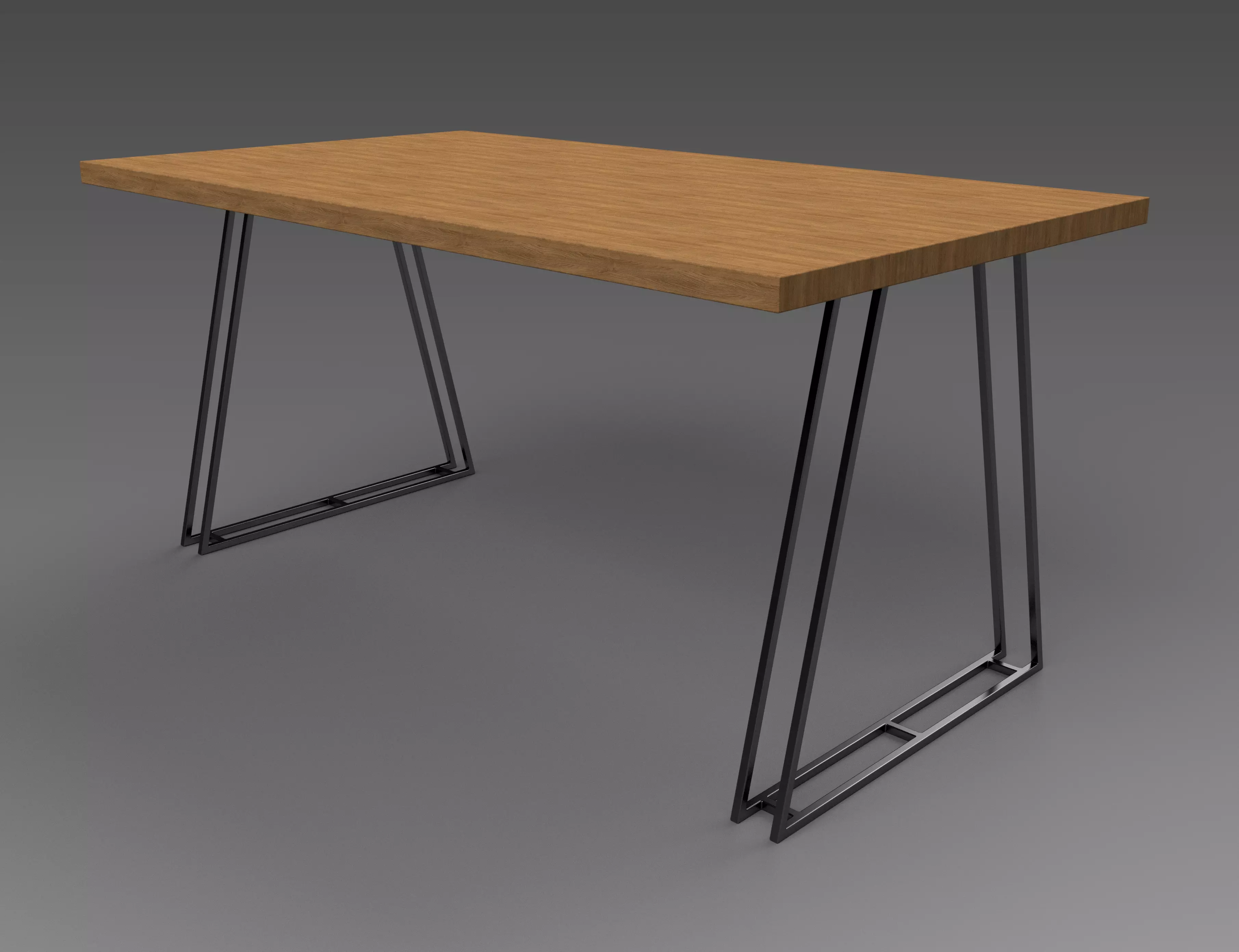 Industrial dinning table modern TYPE 1 3D model_0