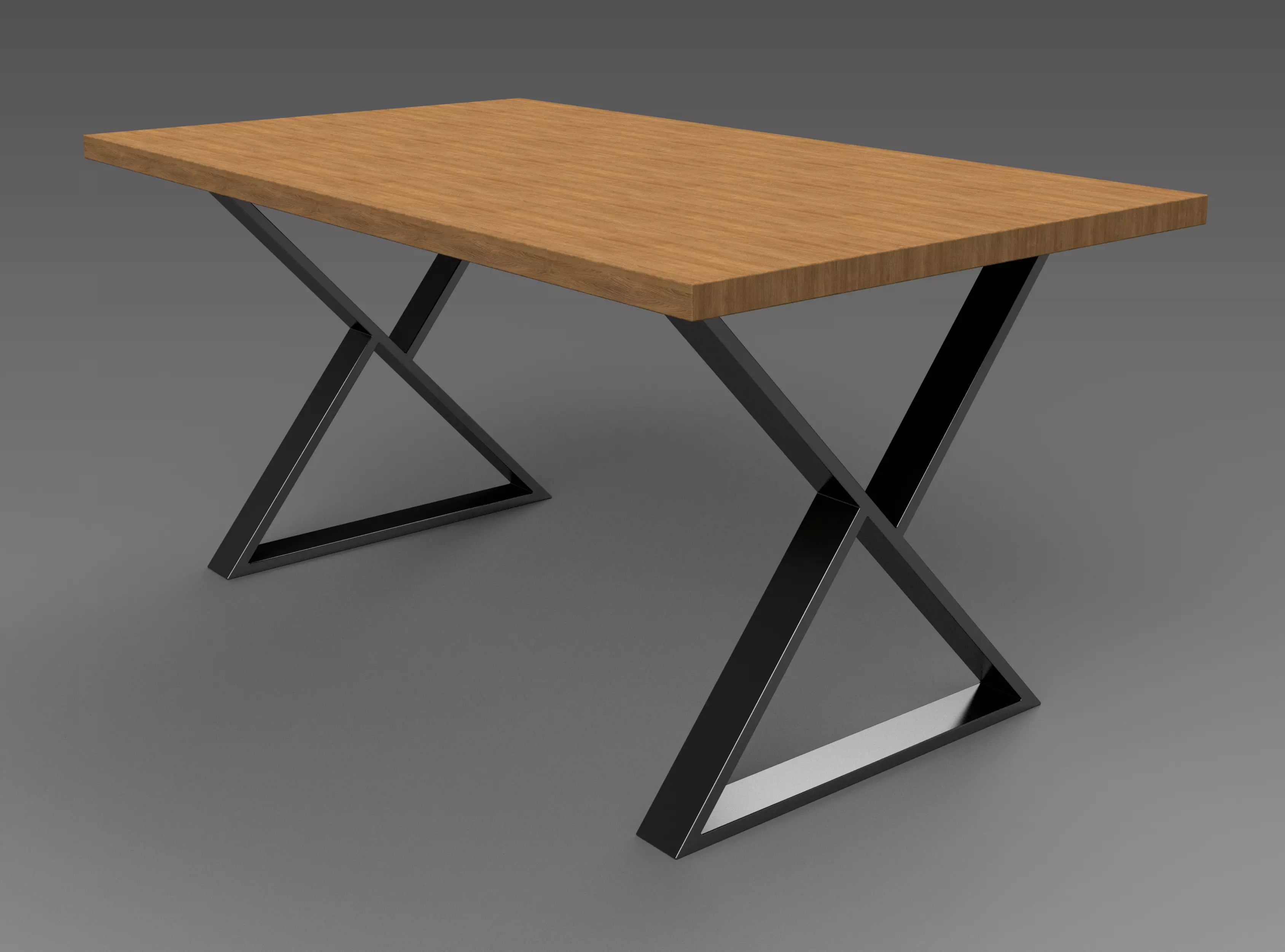 Industrial dinning table modern TYPE 2 3D model_0