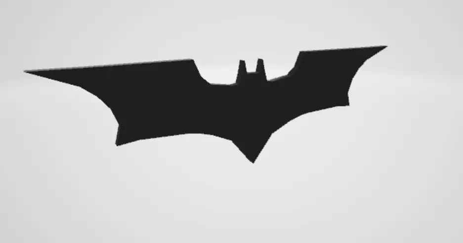 simple batman logo  3D print model_0