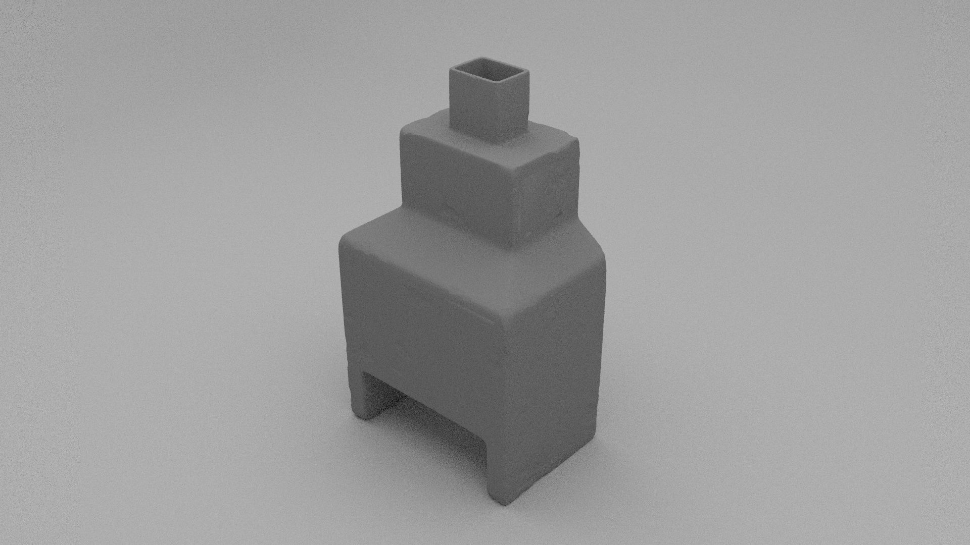 Barbecue wooden box Low-poly 3D model_8