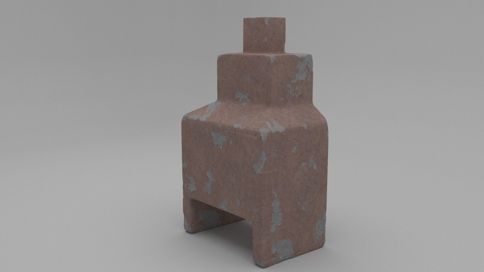 Barbecue wooden box Low-poly 3D model_3