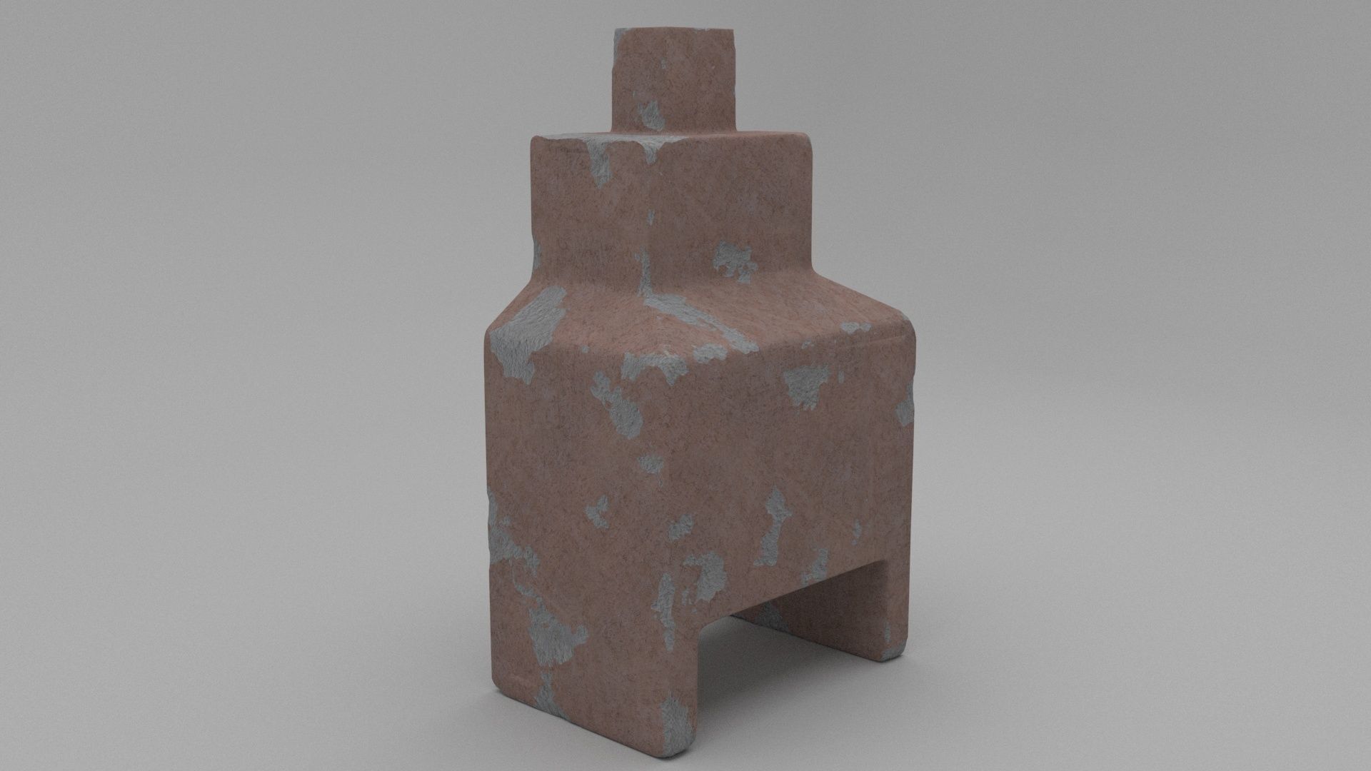 Barbecue wooden box Low-poly 3D model_2