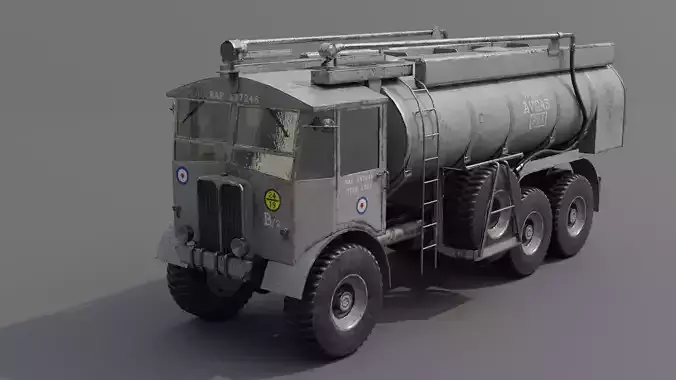 AEC Matador Fuel Bowser Low-poly 3D model