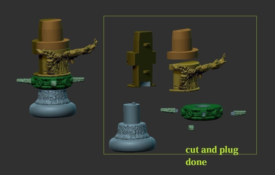 David Jones Bust with Flying Dutchman  3D print model_3