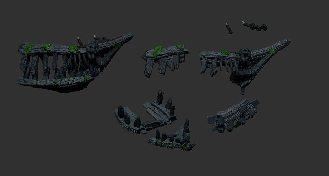 David Jones Bust with Flying Dutchman  3D print model_6