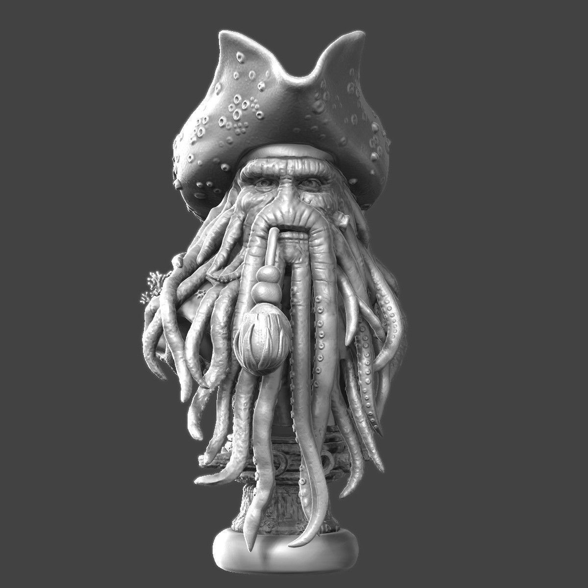 David Jones Bust with Flying Dutchman  3D print model_11