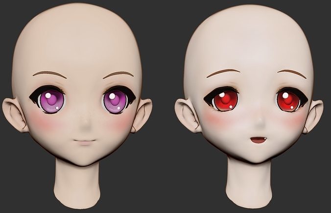 Anime Head Basemesh Zbrush 3D model