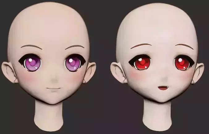 Anime Head Basemesh Zbrush 3D model