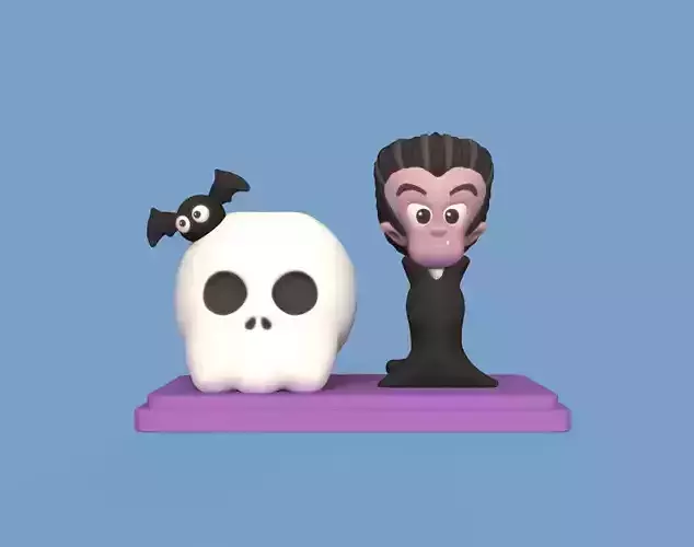 Halloween Skull Pot 3D print model