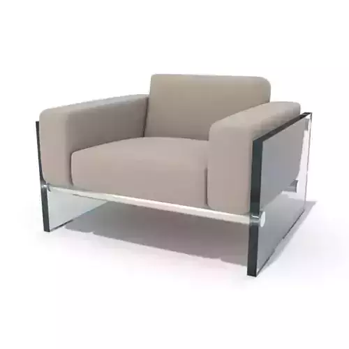 Modern Armchair With Glass Sides