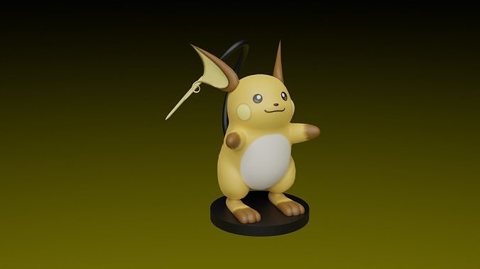 pokemon raichu 3D print model