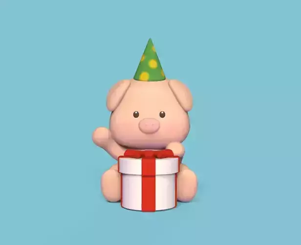 Pig Birthday 3D print model