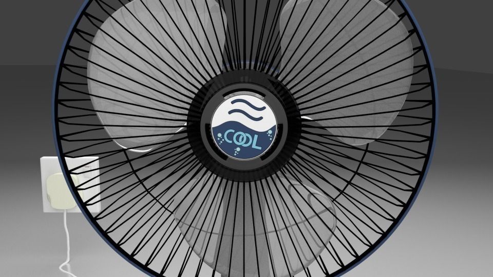 Table Fan 3D model_5