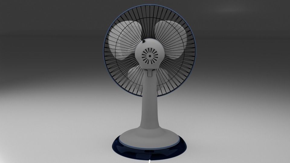 Table Fan 3D model_2
