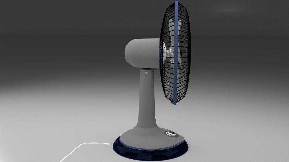 Table Fan 3D model_3