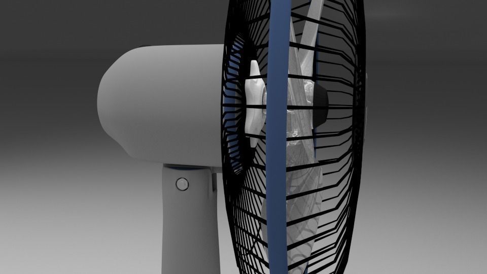 Table Fan 3D model_6