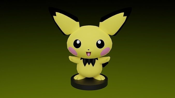 pokemon pichu 3D print model