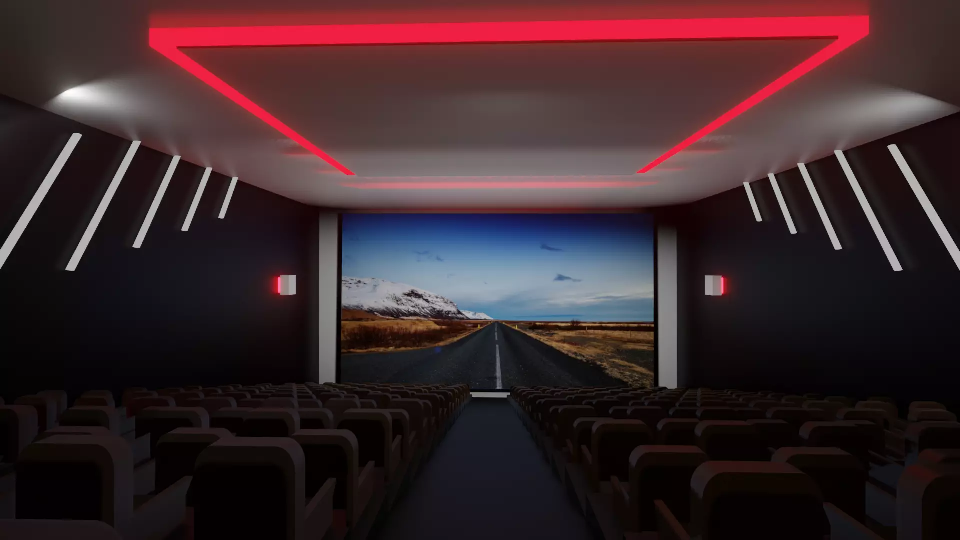 Cinema Theatre 3d Model  3D model_0