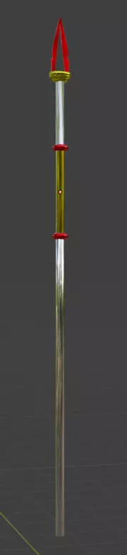 SpearV2 lamp post with light 3D model_0