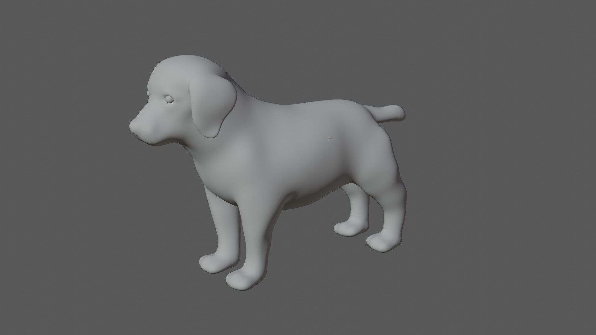 Puppy Labrador Low-poly 3D model_7