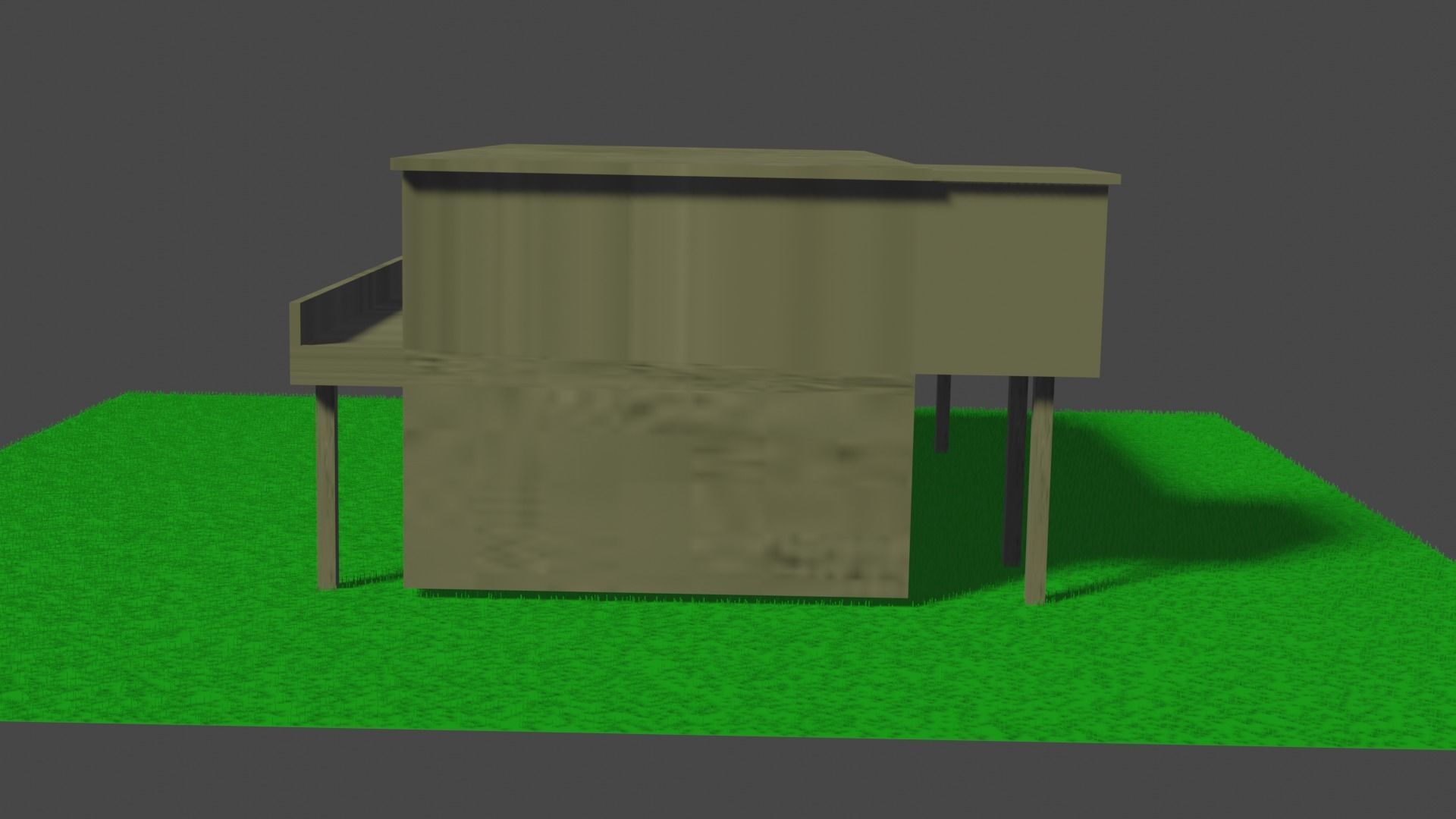 Free Fire Cement House Low-poly 3D model_2