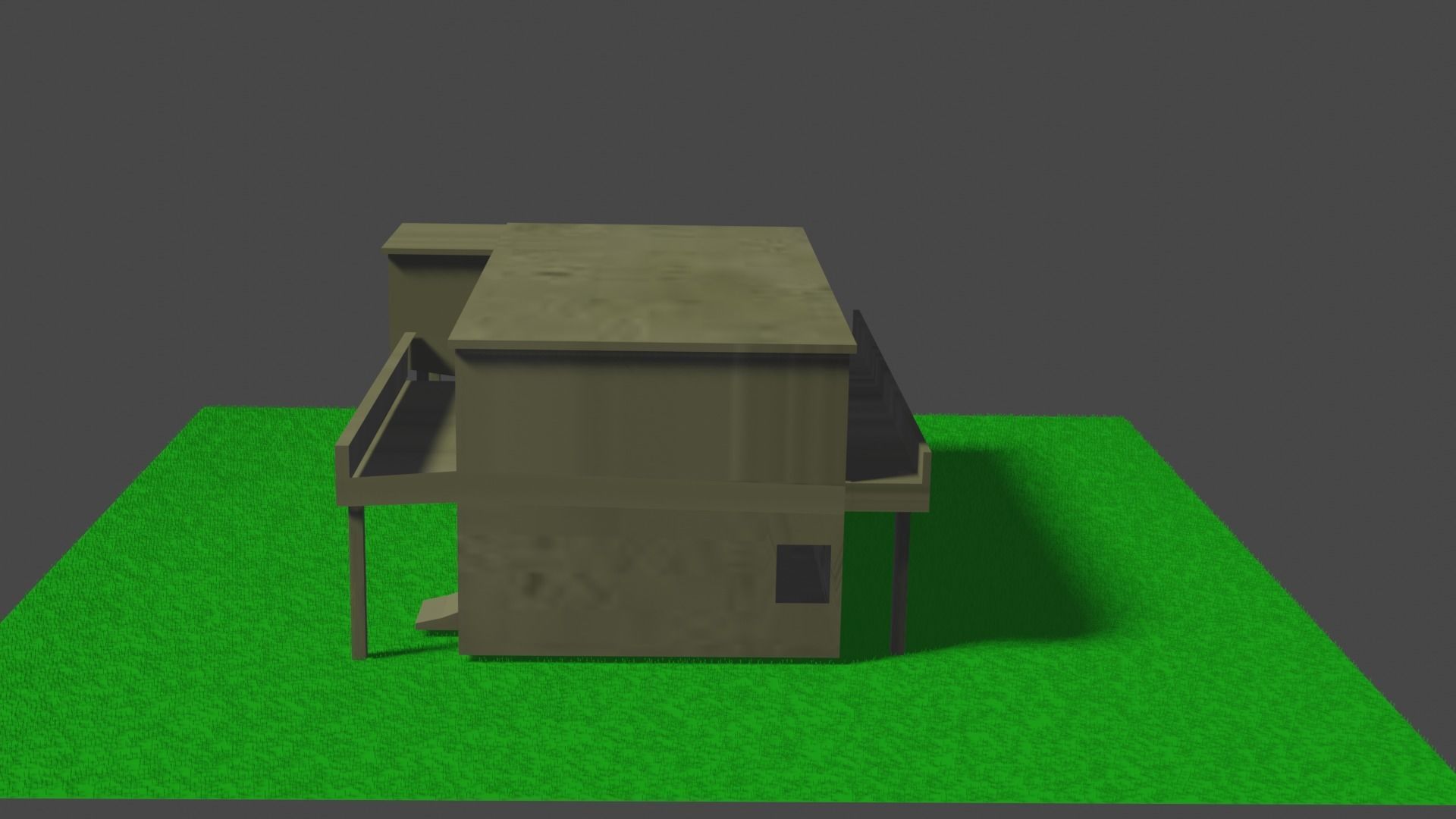 Free Fire Cement House Low-poly 3D model_5
