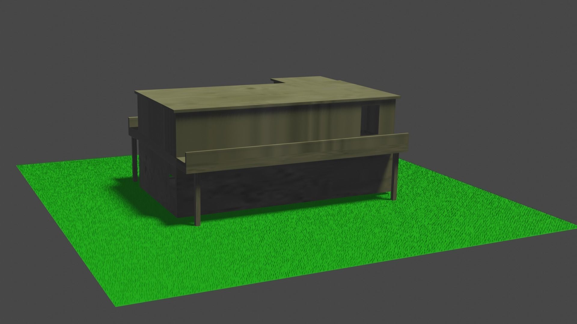 Free Fire Cement House Low-poly 3D model_7