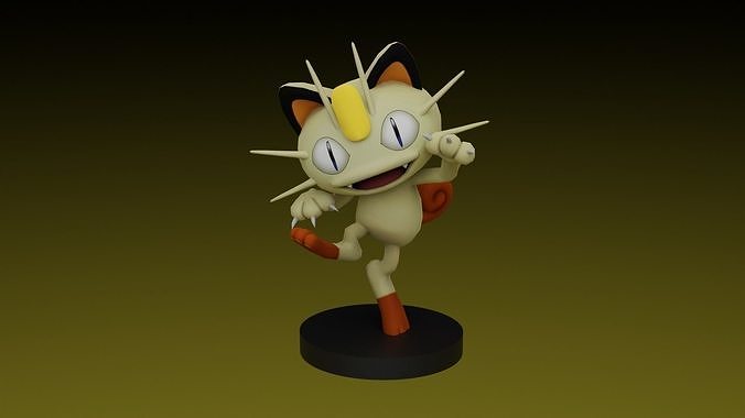 pokemon meowth 3D print model