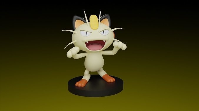 pokemon meowth 3D print model