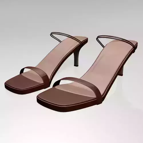 Square-Toe High-Heel Strappy Sandals 02