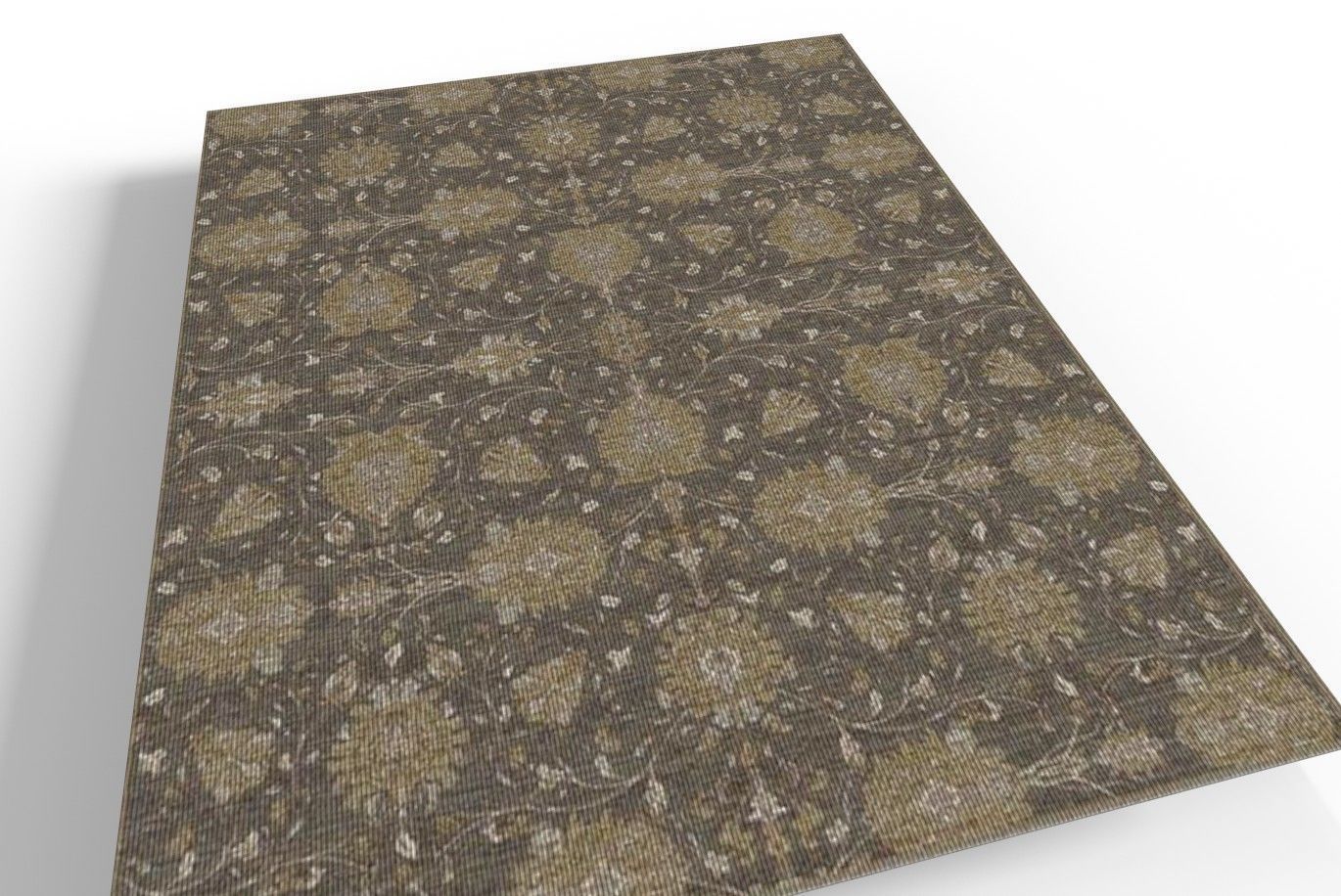 Marie Grey Taupe Rug Low-poly 3D model_1