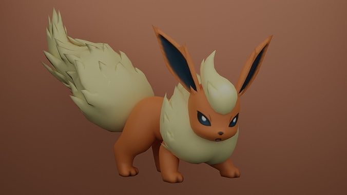 pokemon flareon 3D print model