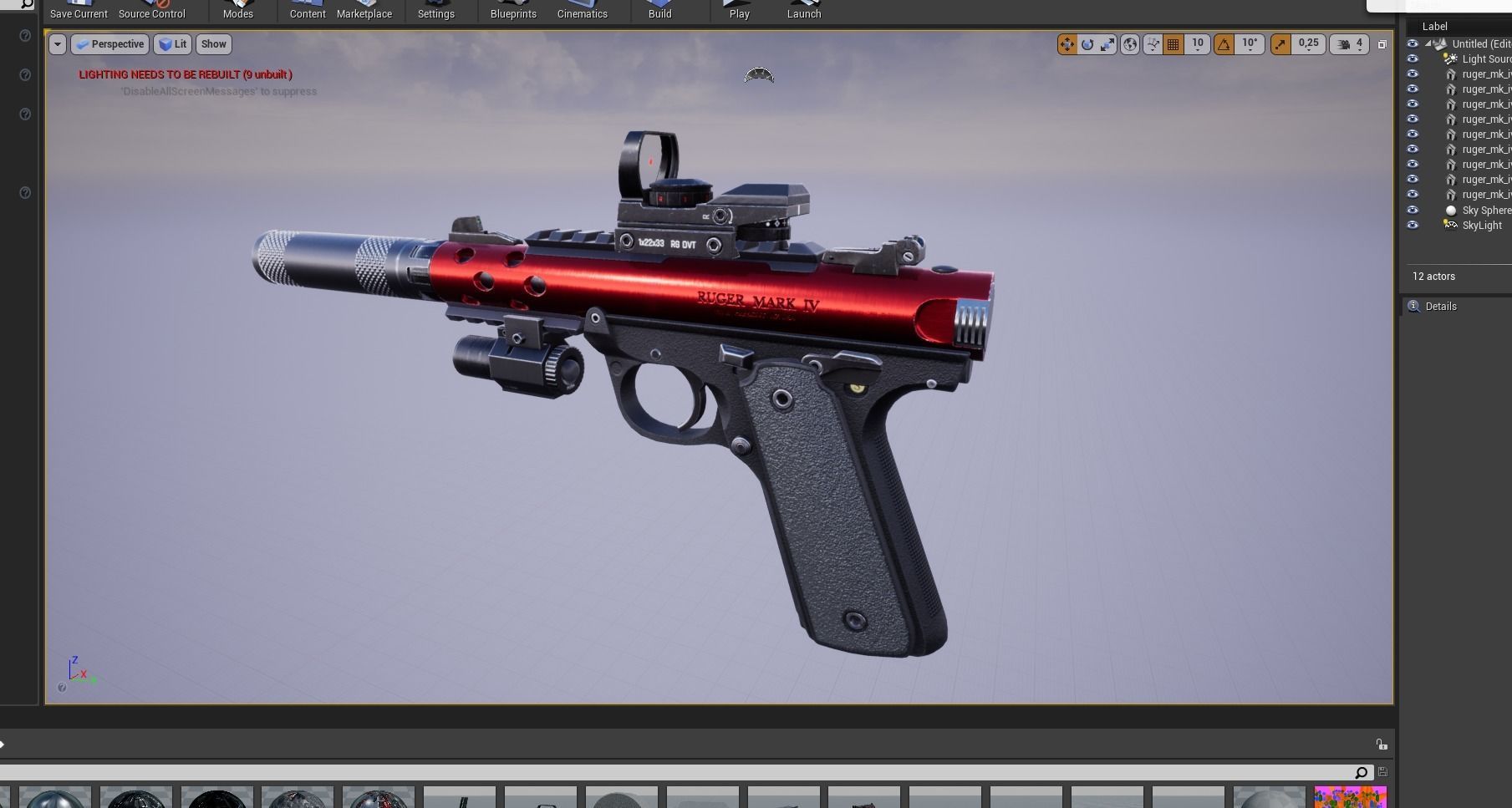 Ruger MK IV - Model and Textures Low-poly 3D model Low-poly 3D model_14