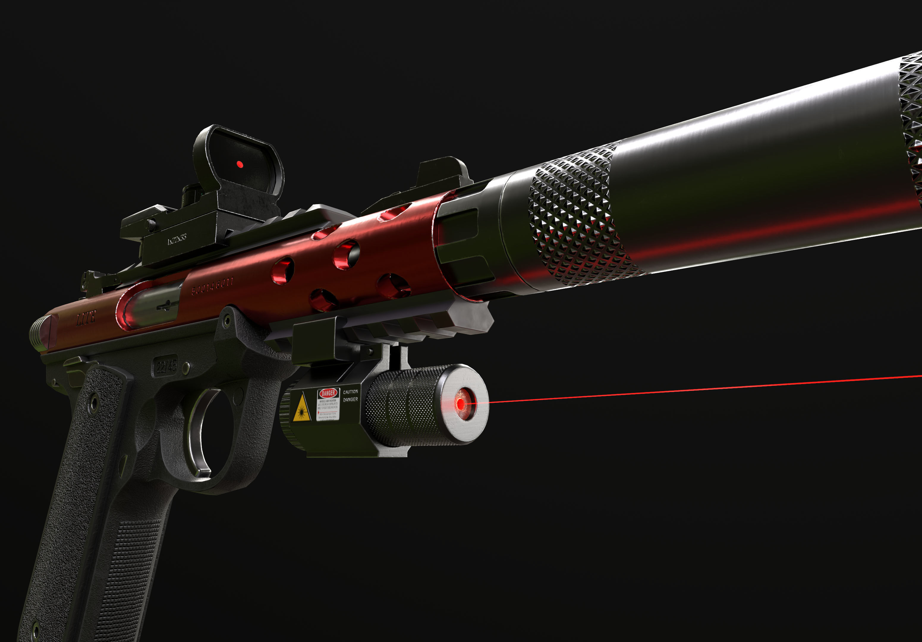 Ruger MK IV - Model and Textures Low-poly 3D model Low-poly 3D model_5