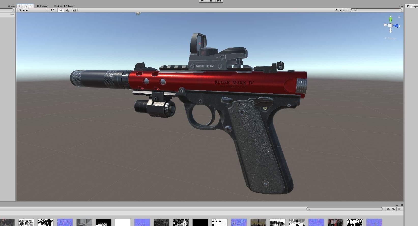 Ruger MK IV - Model and Textures Low-poly 3D model Low-poly 3D model_13