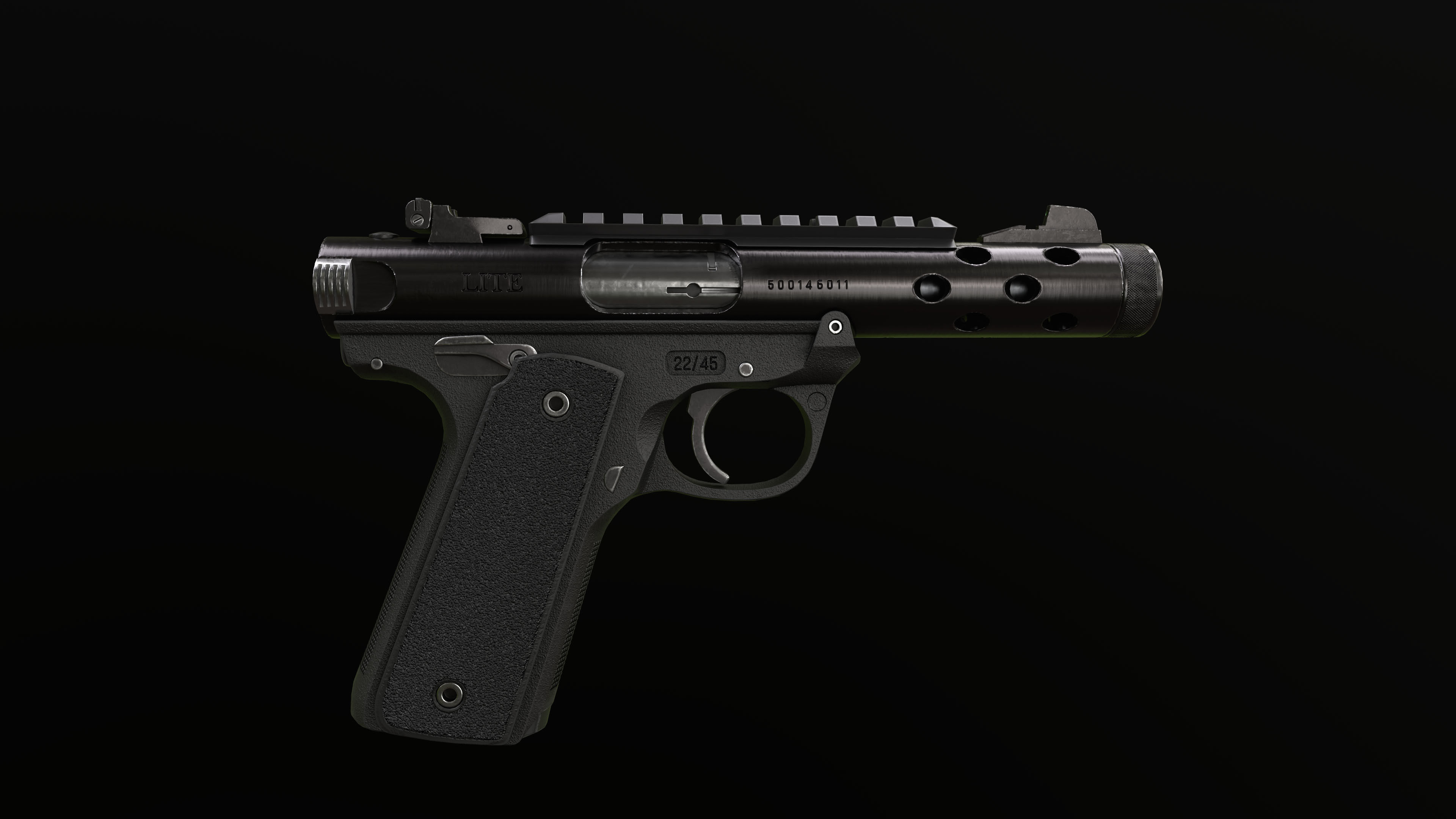 Ruger MK IV - Model and Textures Low-poly 3D model Low-poly 3D model_11