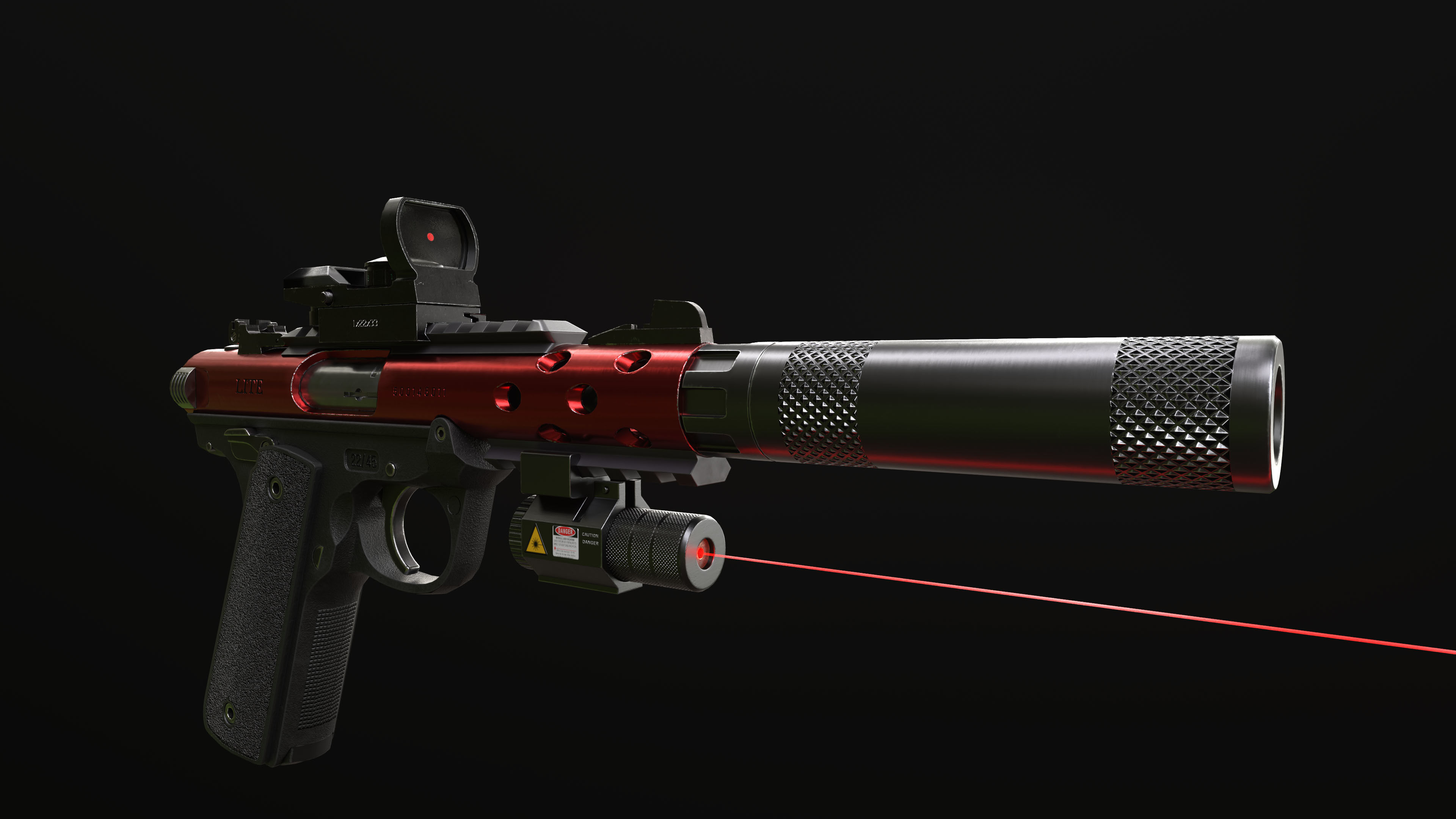 Ruger MK IV - Model and Textures Low-poly 3D model Low-poly 3D model_8