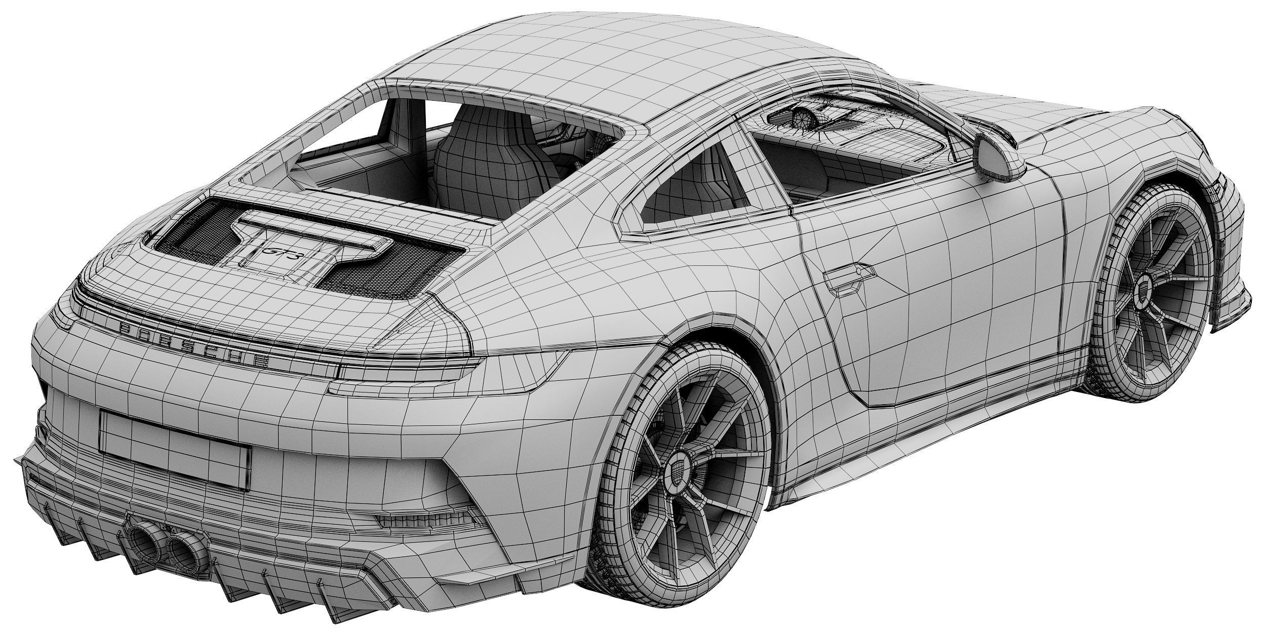 Porsche 911 GT3 Touring 2022 3D model_17