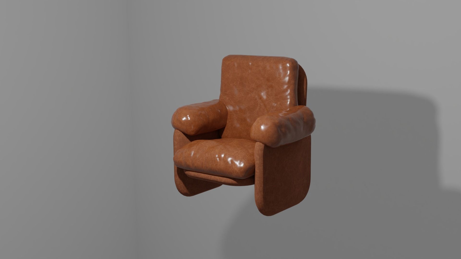Leather Sofa Set 3D model_1