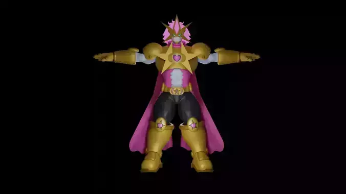 Star Pink Max Low-poly 3D model