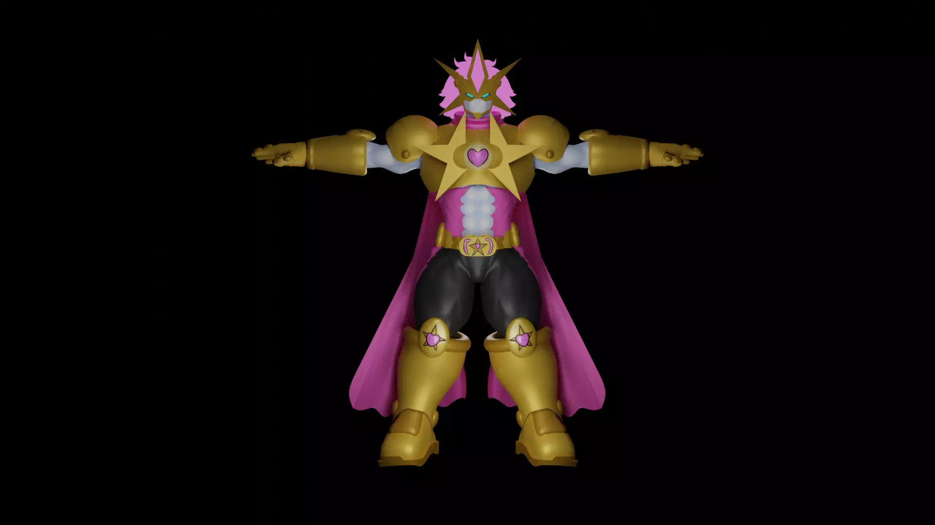 Star Pink Max Low-poly 3D model_0