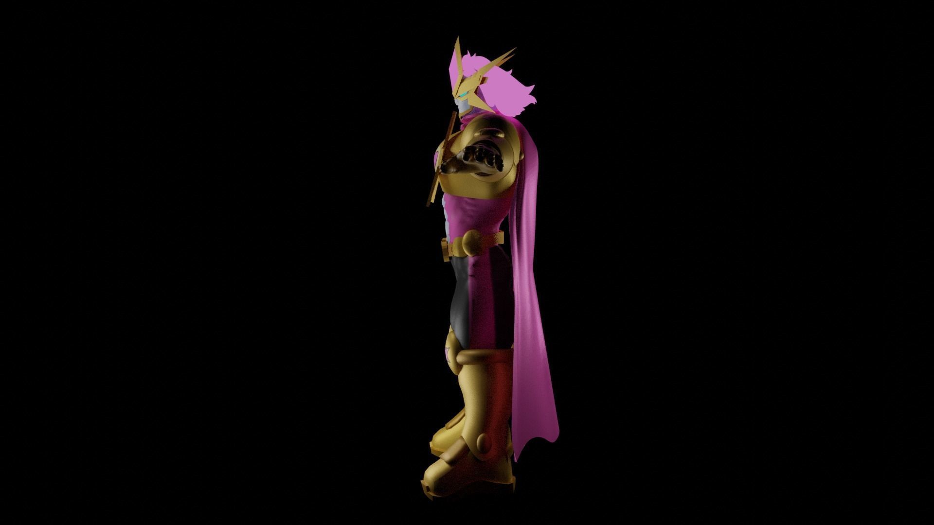 Star Pink Max Low-poly 3D model_1