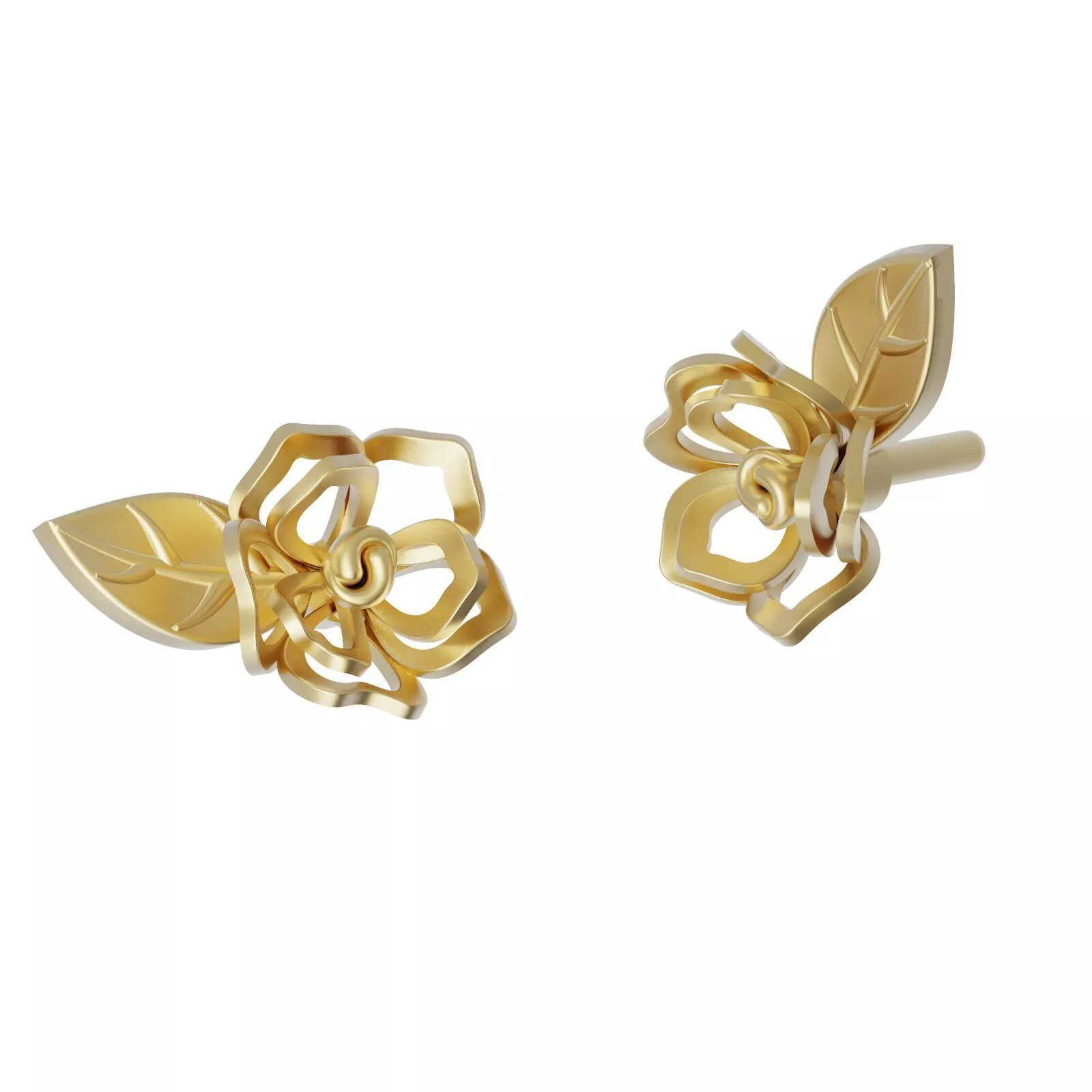 Flower earring 3D print model
