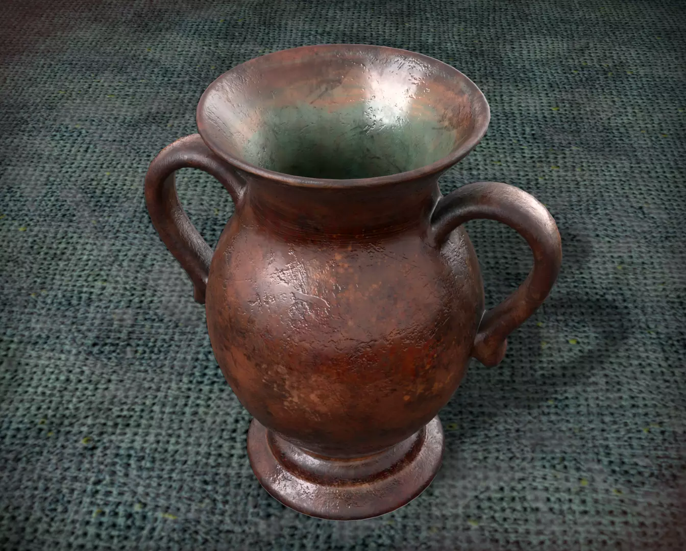 Flowervase bronze vase with handle Free low-poly 3D model