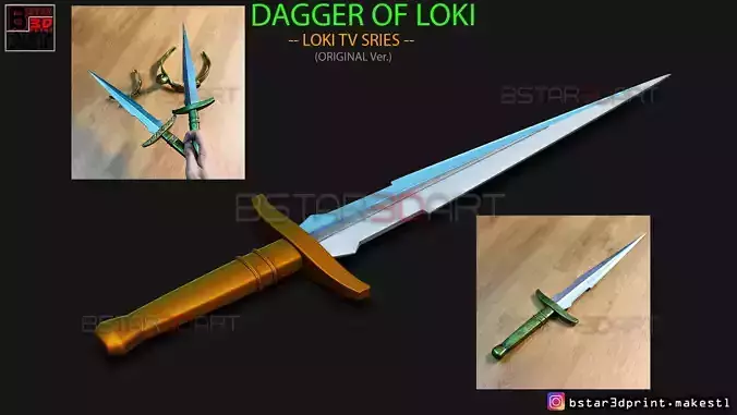 Loki Dagger 2021 - High Quality  - Weapon of Loki - TV series 3D print model