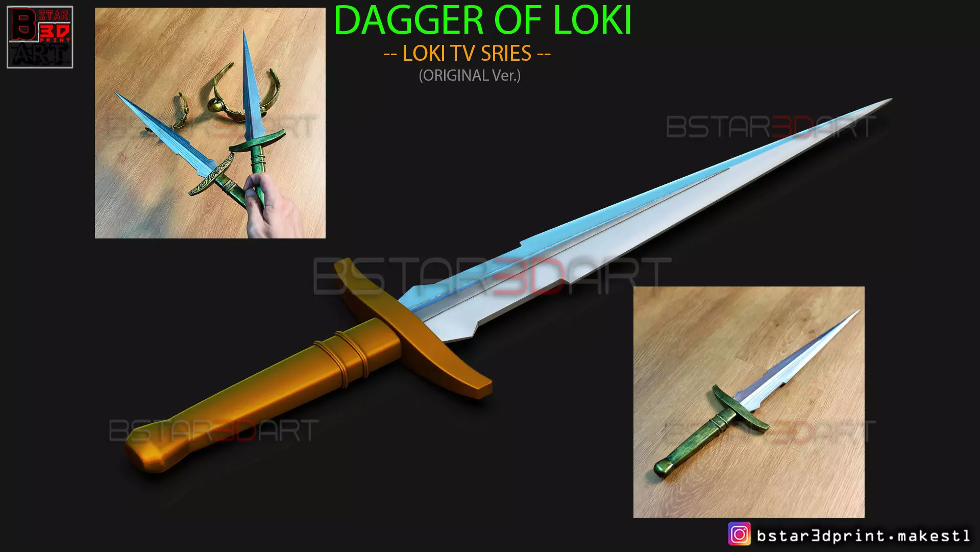 Loki Dagger 2021 - High Quality  - Weapon of Loki - TV series 3D print model_0