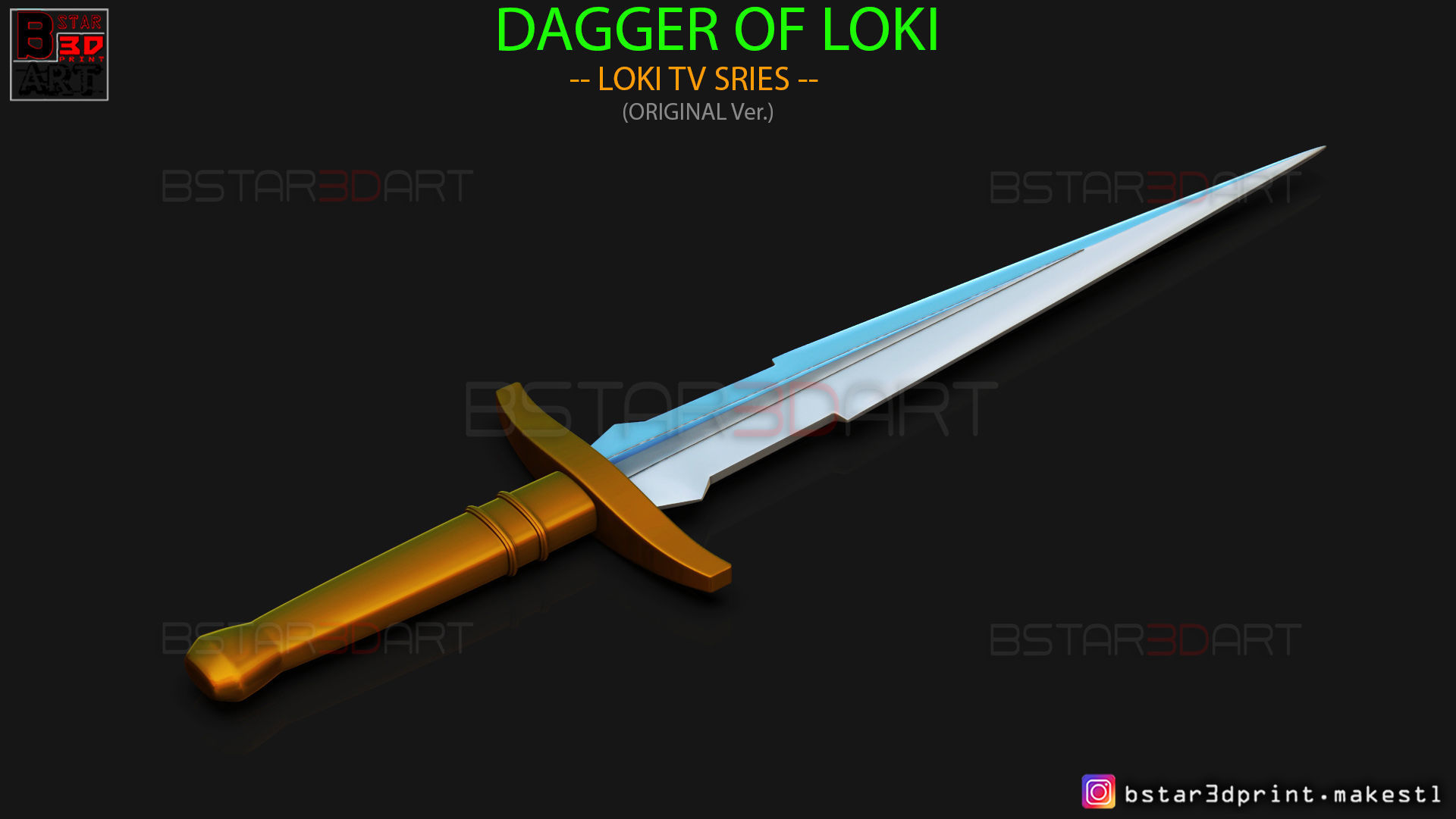 Loki Dagger 2021 - High Quality  - Weapon of Loki - TV series 3D print model_8