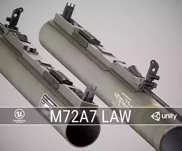 PBR M72A7 LAW Low-poly 3D model